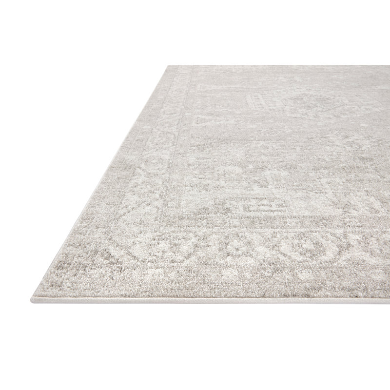 One Allium Way® Performance Silver/Ivory Rug Wayfair